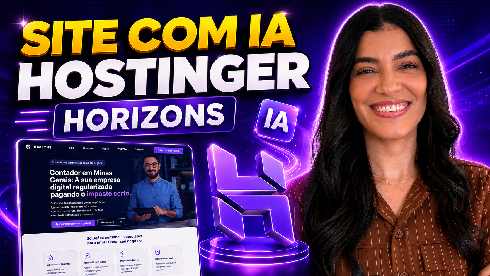Como criar site com a IA Hostinger Horizons